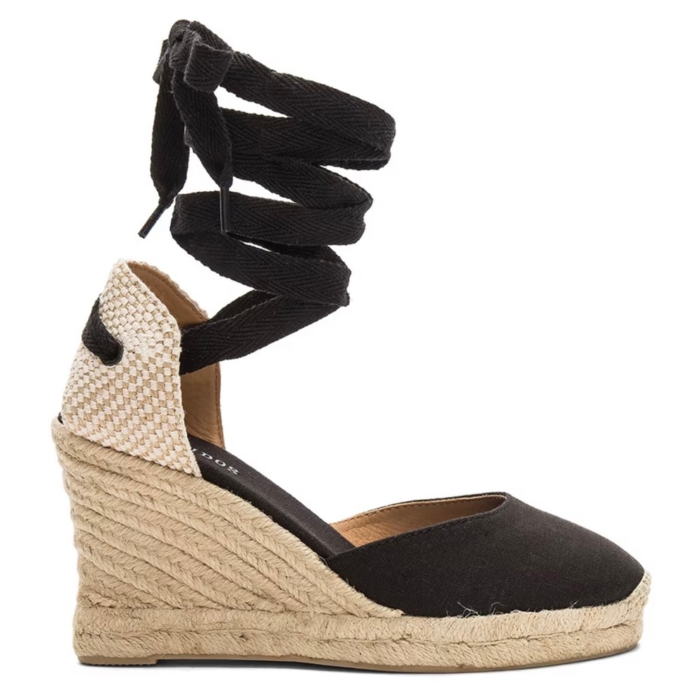 Soludos Leather Tall Wedge Espadrille